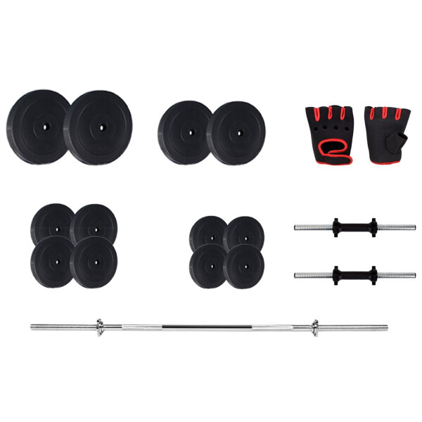 

Наборная штанга 120 см и гантели Iron Body 82кг+перчатки (00020486)