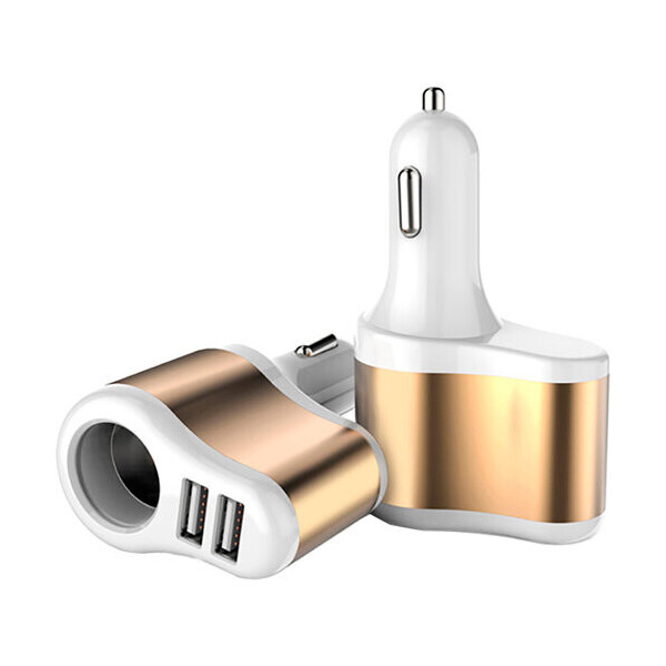 

Автомобильное зарядное устройство Hoco CC-303 2 USB, 2.1A Gold