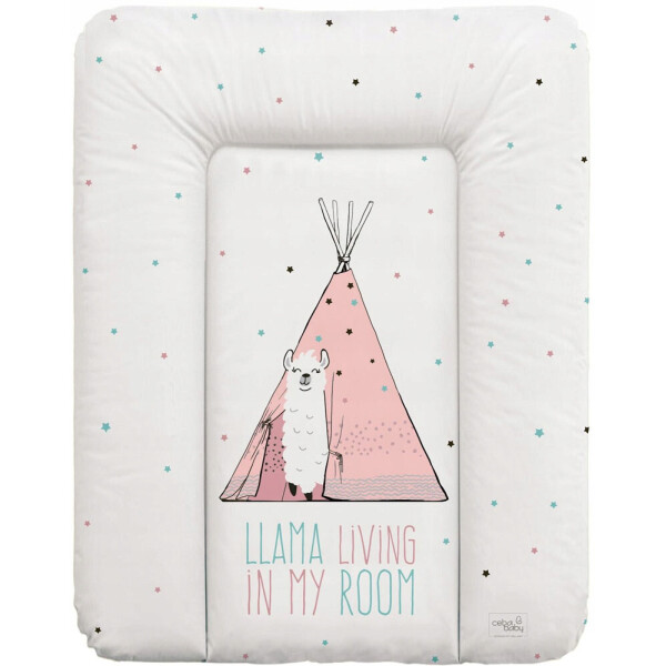 

Пеленальный матрас Cebababy 50x70 Lolly Polly W-143-120-607, Lama, белый - розовый