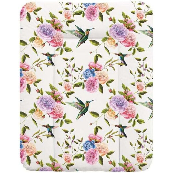 

Пеленальный матрас Cebababy 50x70 Flora & Fauna W-143-099-546, Flores, белый - розовый