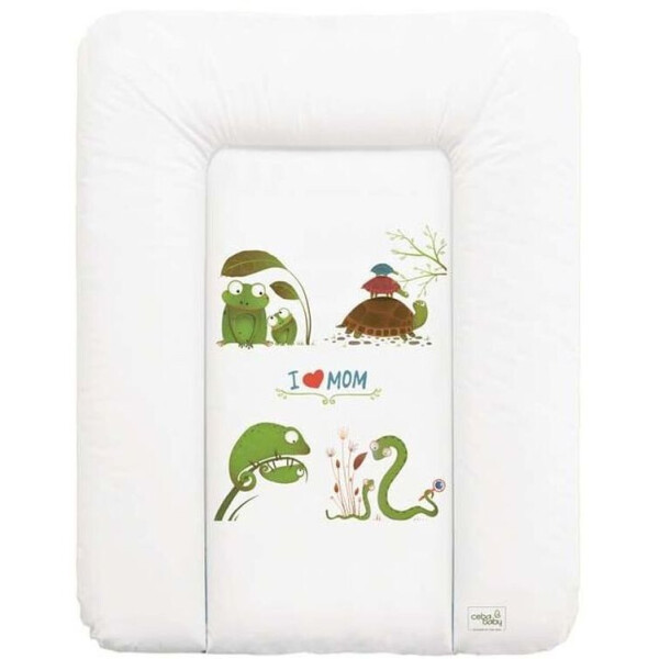 

Пеленальный матрас Cebababy 50x70 Azteca & Nature W-143-104-100, I love Mom белый