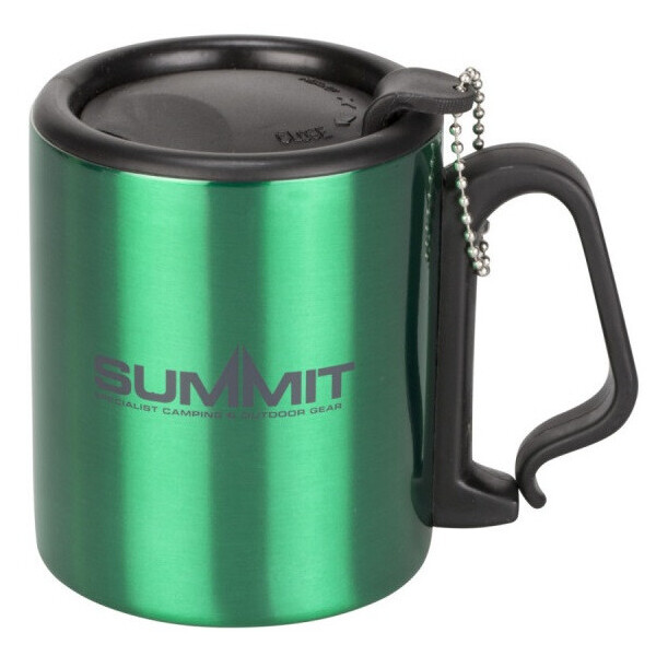 

Термокружка Summit Double Walled Mug Clip Handle с крышкой зеленая 300 мл (17833)