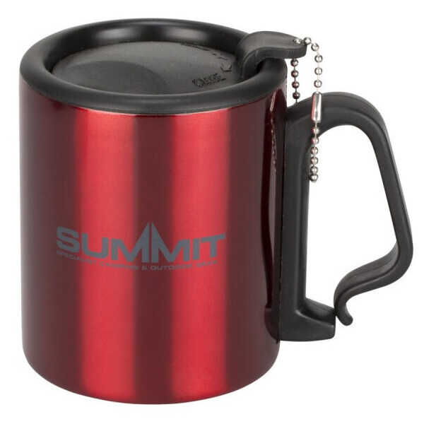 

Термокружка Summit Double Walled Mug Clip Handle с крышкой красная 300 мл (17834)