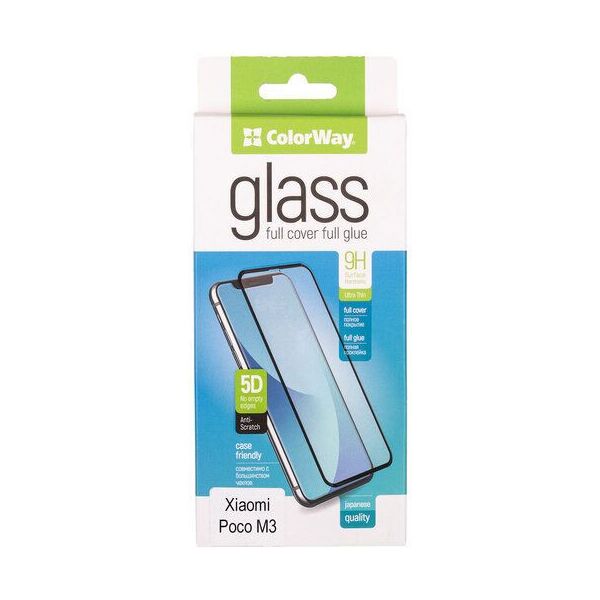 

Защитное стекло ColorWay Full Cover Full Glue Black для Poco M3 Pro