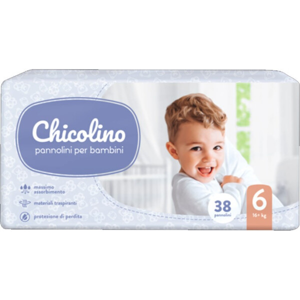

Подгузники детские Chicolino 6 (от 16+ кг), 38 шт