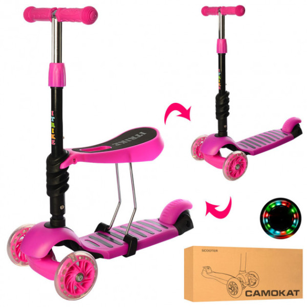 

Самокат 3 в 1 iTrike JR3-054-P Pink (JR3-054)