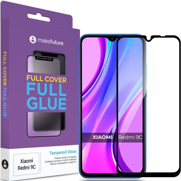 

Защитное стекло MakeFuture Full Cover Full Cover Black для Xiaomi Redmi 9C