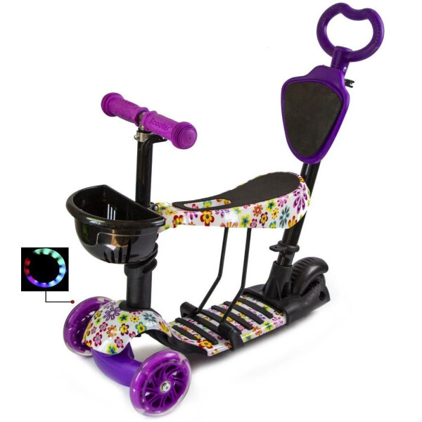 

Самокат Best Scooter 5 в 1 Фиолетовый Цветочек