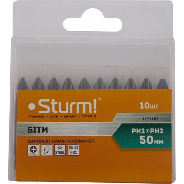 

Набор бит Sturm 1271103 S2 PH2xPH2x50 мм 10 шт.
