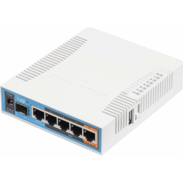 

Wi-Fi роутер Mikrotik hAP AC RB962UiGS-5HacT2HnT (AC, 720MHz/128Mb, 5x10/100/1000 Ethernet ports, 1xSFP, 2,5 dBi)