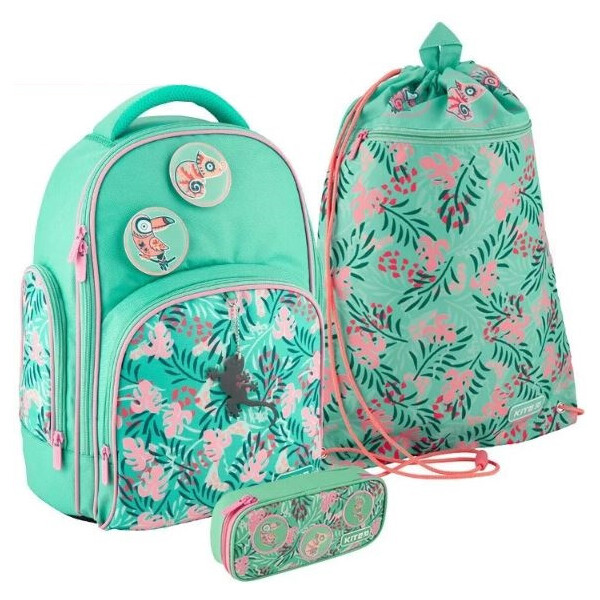 

Рюкзак Kite+пенал+сумка для обуви 706M Tropical (SET_K20-706M-5)