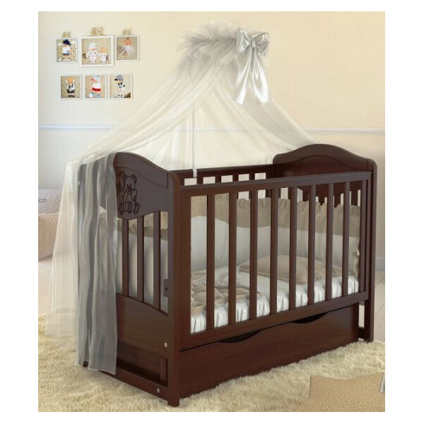

Детская кроватка Angelo lux 2 темный орех (11006)