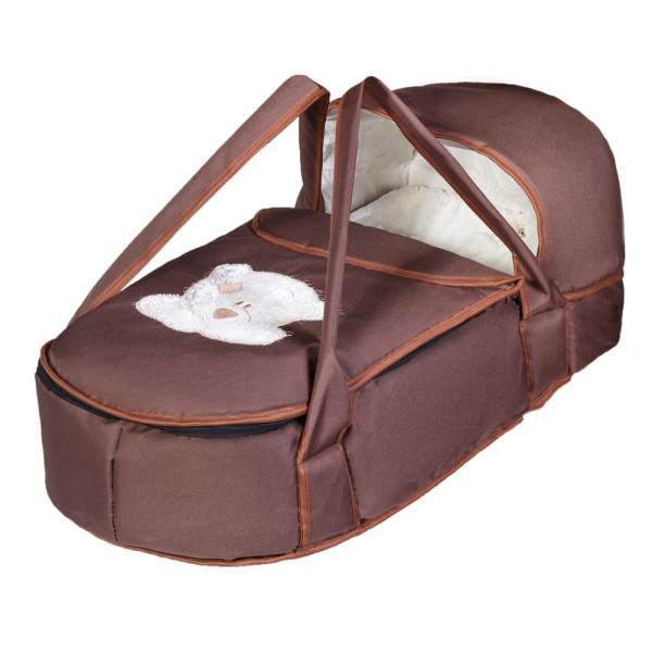 

Люлька-переноска Babyroom BLA-056 с твердым дном шоколад (мордочка мишки штопаная)