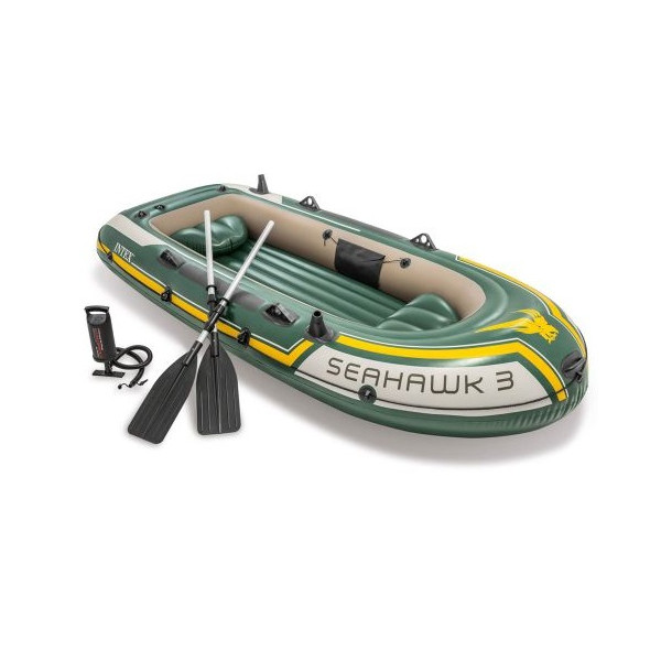 

3х местная надувная Intex 68380 Seahawk 3 Set с веслами и насосом 295 х 137 х 43 см
