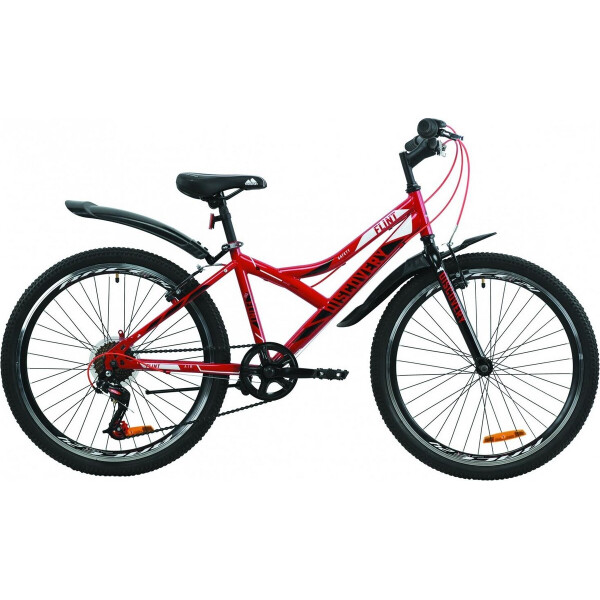 

Велосипед ST 24" Discovery FLINT Vbr рама-14" красно-черный с крылом Pl 2020