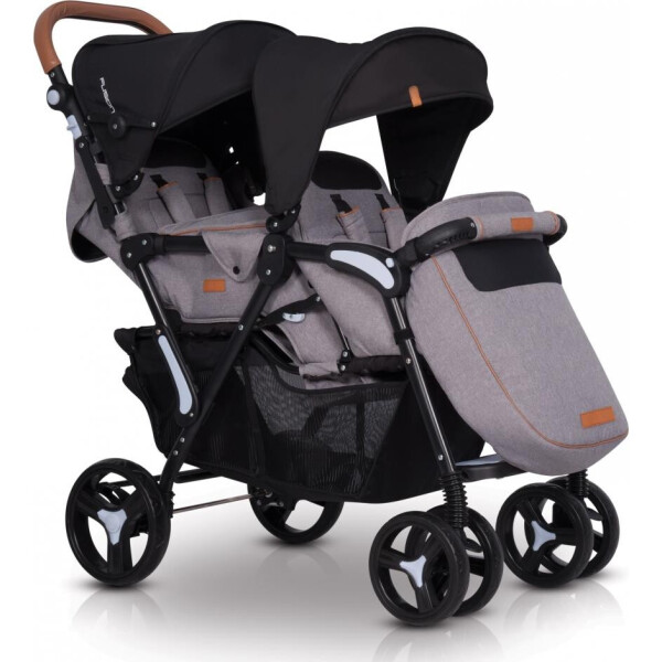 

Детская коляска для двойни EasyGo Fusion Duo 2019 Anthracite