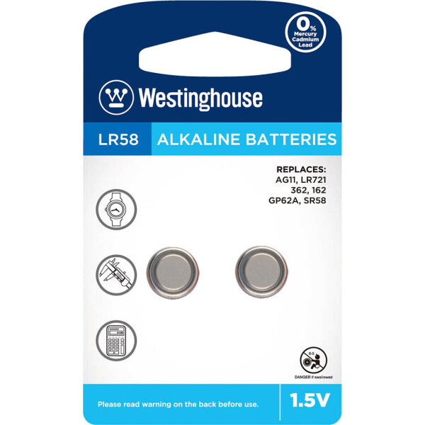 

Литиевая батарея Westinghouse Alkaline "таблетка" LR58 2шт/уп blister