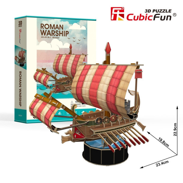 

Конструктор 3D пазл Cubic Fun Римский Боевой корабль (T4032h)