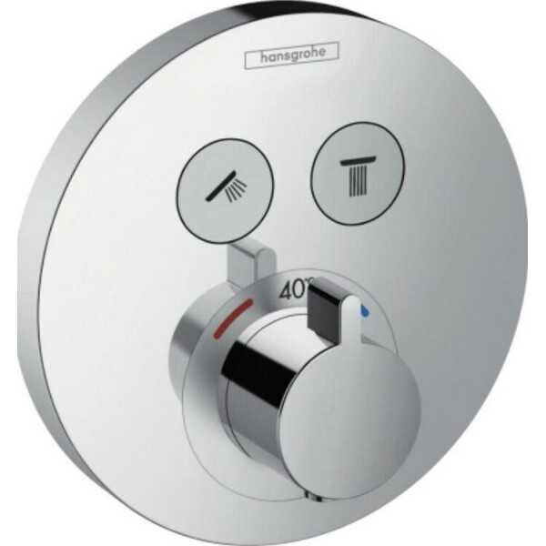 

Смеситель для душа HANSGROHE ShowerSelect S + скрытая часть смесителя IBOX, 15743000+01800180