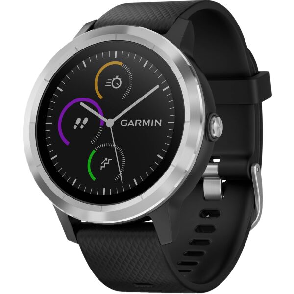 Акція на Смарт-часы Garmin Vivoactive 3 Black with Stainless Hardware (010-01769-02) від Allo UA