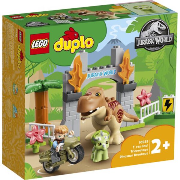 

LEGO® DUPLO Побег динозавров: тираннозавр и трицератопс (10939)