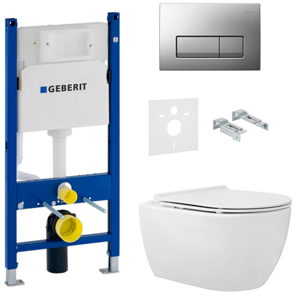

Инсталляция GEBERIT Duofix 458.126.00.1 с унитазом City АР0001899 Soft Close 9SC1061S01 + панель смыва "Delta 51" 115.105.21.1, ОР0002697