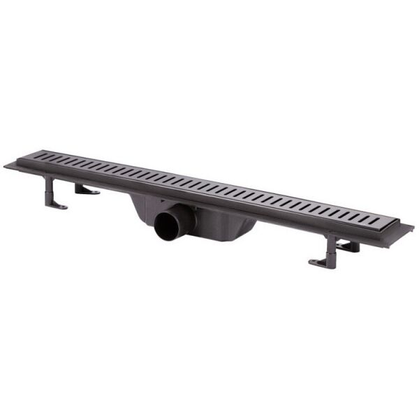 

Трап линейный Qtap Dry FF304-700MBLA с нержавеющей решеткой 700х73