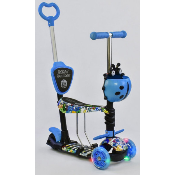 

Самокат 5 в 1 Best Scooter 69750 Blue/Graffiti (69750)
