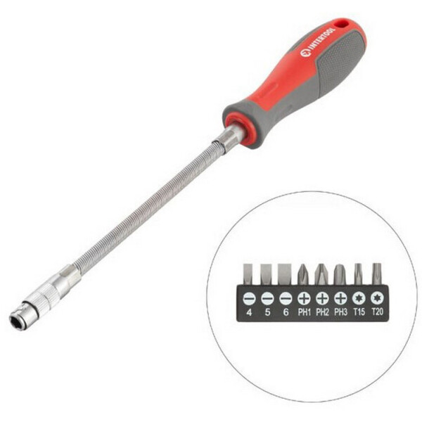 

Отвертка с гибким удлинителем и комплектом насадок INTERTOOL VT-3342