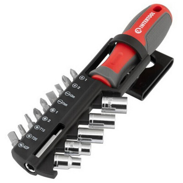 

Отвертка с магнитным держателем для насадок 1/4" 100 мм INTERTOOL VT-3343