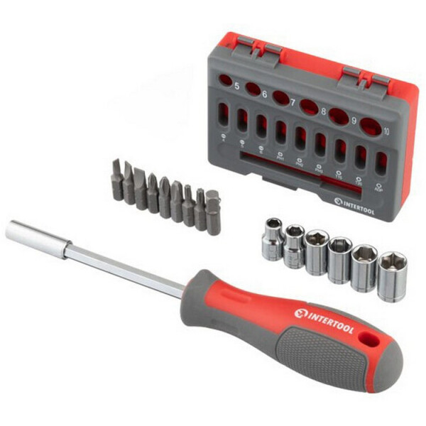 

Отвертка с комплектом насадок 16 ед INTERTOOL VT-3345