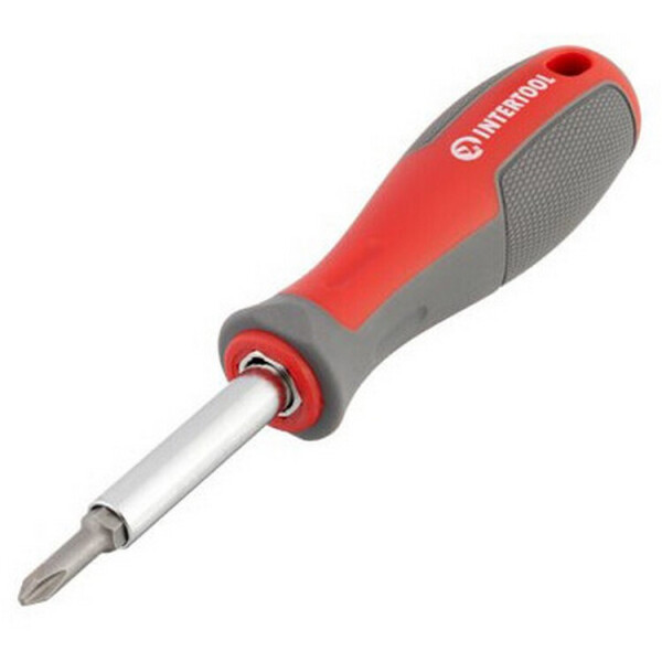 

Отвертка с двухсторонними сменными насадками 6 в 1 INTERTOOL VT-3341