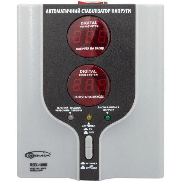

Стабилизатор напряжения Gemix 700 Вт (RDX-1000)