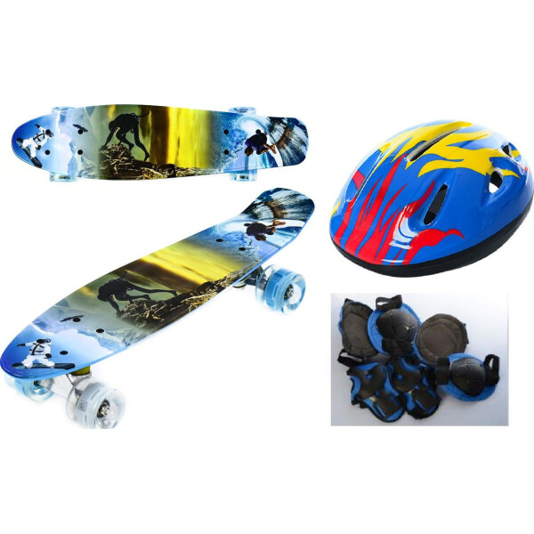 

Скейт Best Penny Board LED 22 Волна Шлем + защита (990-4357)