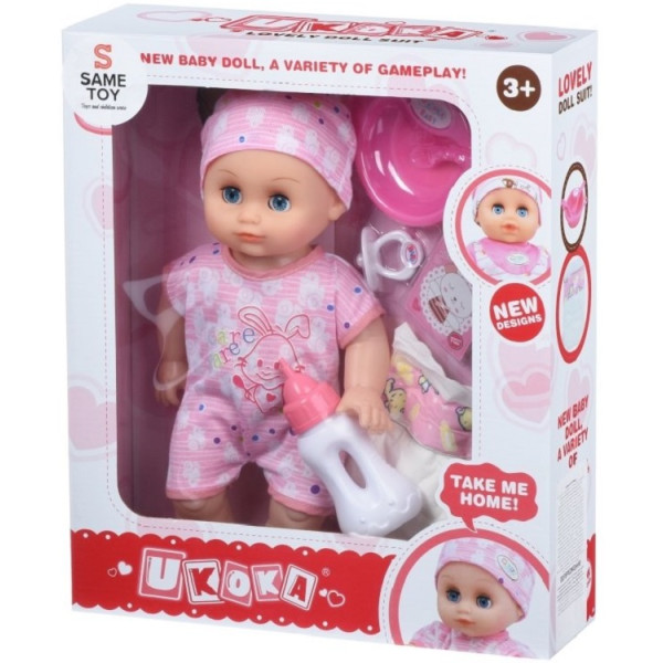 

Пупс Same Toy с акссесуарами и звуком 38 см 8015E4Ut