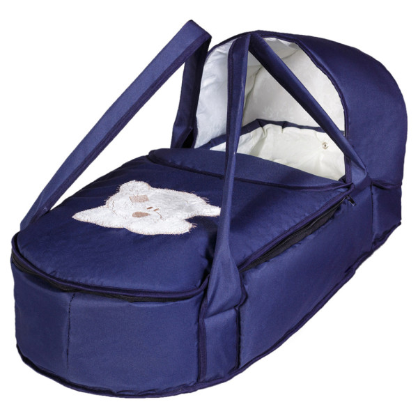 

Люлька-переноска Babyroom BLA-056 с твердым дном темно-синий (мордочка мишки штопаная)