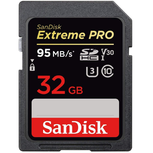 

SanDisk 32GB SDHC V30 UHS-I U3R95/W90MB/s4K ExtremePro