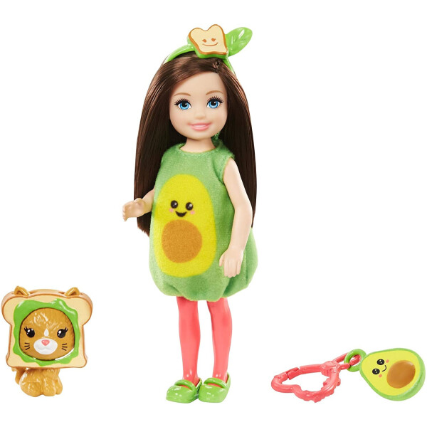 

Кукла Barbie Челси в костюме авокадо Club Chelsea Dress-Up Doll in Avocado Costume GJW31