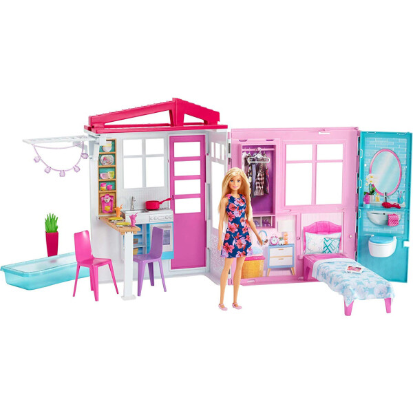 

Переносной домик с куклой Barbie Doll House Playset with Doll FXG55