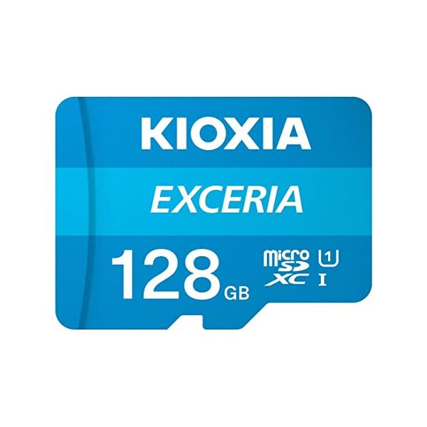

Карта памяти Kioxia Exceria microSDXC UHS-I 128GB class10+SD (LMEX1L128GG2)