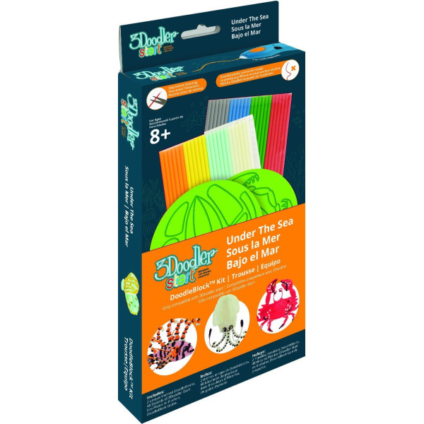 

Набор аксессуаров для 3D-ручки 3Doodler Start Водный мир 48 стержней 2 шаблона (3DS-DBK-SE-COM)