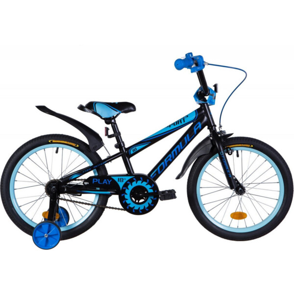 

Велосипед ST 18" Formula SPORT рама-9,5" черно-синий с голубым (м) с крылом Pl 2020 (OPS-FRK-18-059)