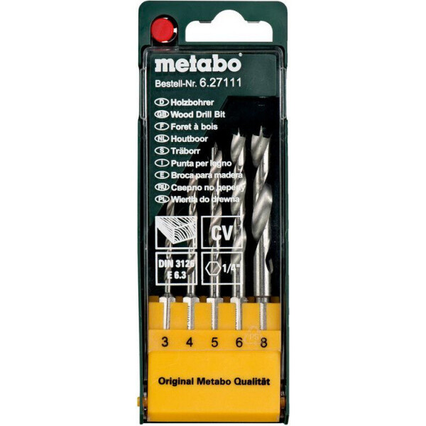 

Набор сверл по дереву Metabo 5 шт. (627111000)