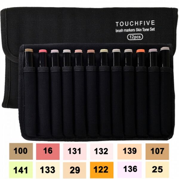 

Набор маркеров TouchFive 12 телесные тона (TOUCH24SKIN)