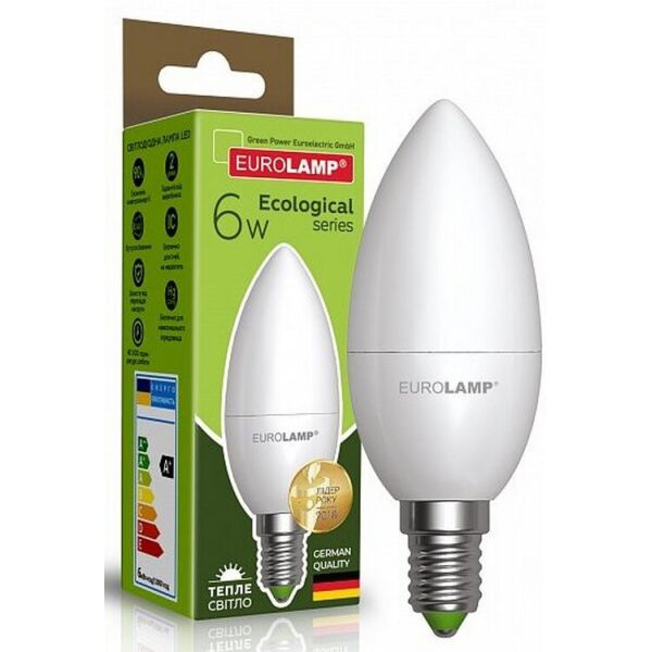 

Лампа светодиодная EUROLAMP ЕКО CL 6W E14 3000K (LED-CL-06143(P))