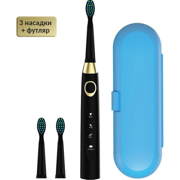 

Электрическая звуковая зубная щетка Seago E4 CN Black + футляр