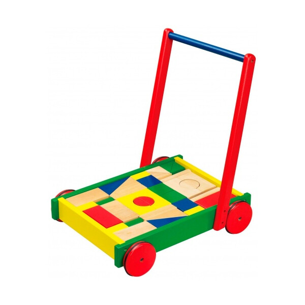 

Ходунки-каталка Viga Toys Тележка с кубиками