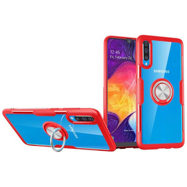

TPU+PC Deen CrystalRing под магнитный держатель для Samsung Galaxy A50 (A505F) (Бесцветный / Красный) (746673)