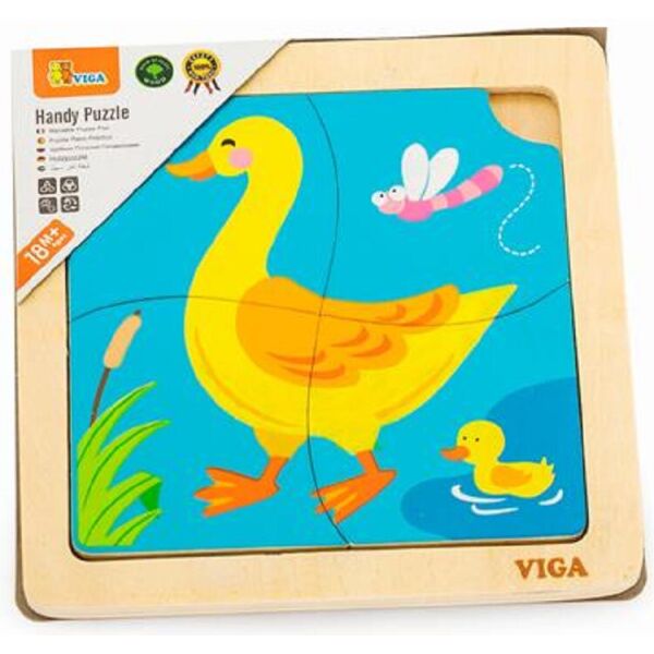 

Деревянный мини-пазл Viga Toys Уточки, 4 эл. (51314)