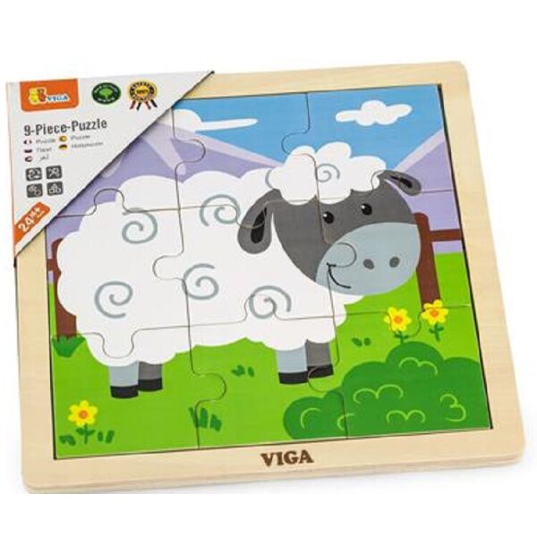 

Деревянный пазл Viga Toys Овечка, 9 эл. (51437)